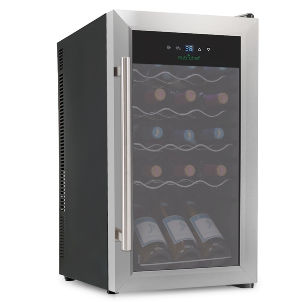 Nutrichef 15Bottles Compressor Wine Cooler Ss Door PKCWC15